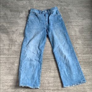 Madewell slim wide leg crop jeans